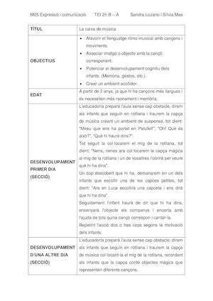 Fitxa Caixa De Música