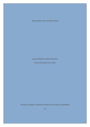Reglamento Del Aprendiz Sena