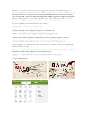 El Dadaísmo Es Un Movimiento Cultural Y Artístico Que Surgió En 1916 En El Cabaret Voltaire En Zúrich