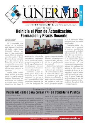 Boletin Nro 3 Noticias Unermb