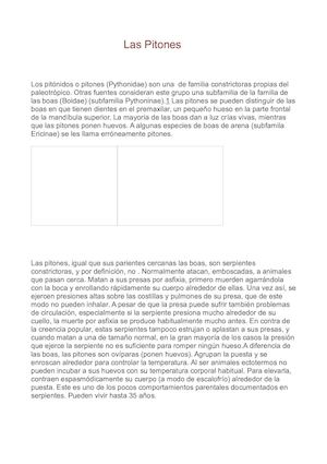 Pitones salvajes.