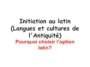 Presentation du latin