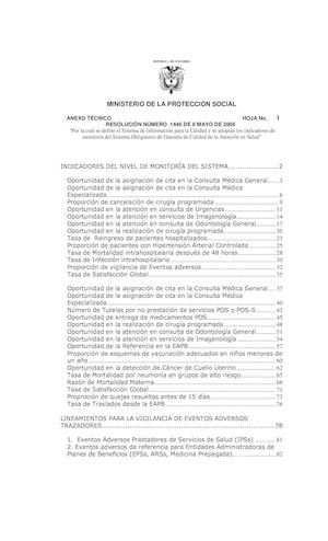 Sistema Informacion Resolución 1446 De 2006 Anexo Técnico