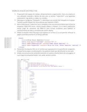 Diseño De Un Blog Con Html5 Y CSS
