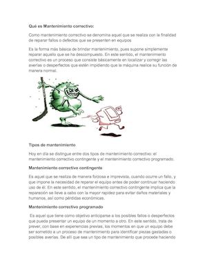 Qué Es Mantenimiento Correctivo