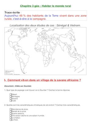 Chap 4 géo: Les espaces ruraux