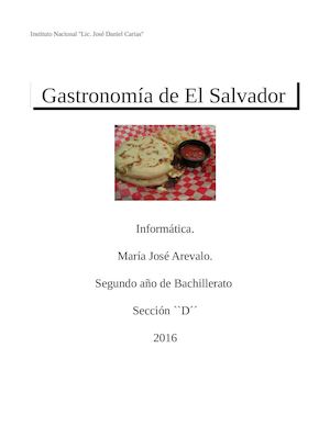 Gastronomia Salvadoreña