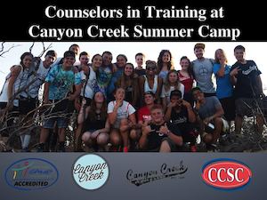 Counselors in Training at Canyon Creek Summer Camp