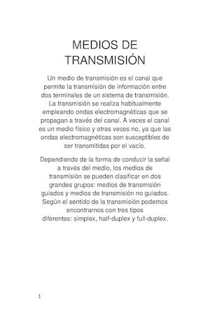 Medios De Transmisión