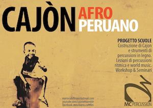 Cajon Afroperuano Progetto Scuole - Mario Cubillas