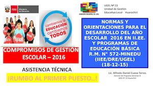 Norma Tecnica 2016 Y Compromisos De Gestión Escolar