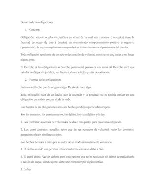 Derecho De Las Obligaciones