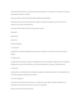 El Proceso Administrativo