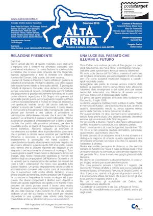 Giornalino Cai Alta Carnia Gennaio 2016