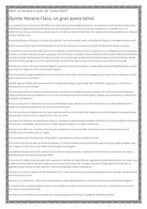 Nace En Venosa El Autor De