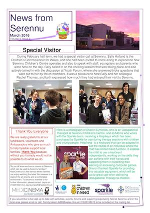 Serennu Newsletter March 2016 Edition