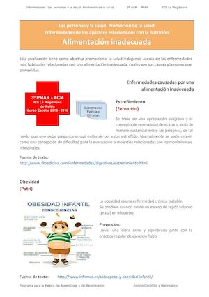 Enfermedades causadas por una Alimentación Inadecuada