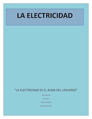 La Electricidad Libro