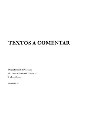 Textos A Comentar 15 16