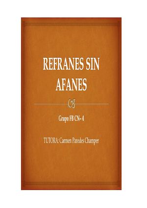 Refranes Sin Afanes