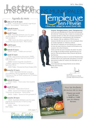 Informations municipales de Templeuve - N°3 Mars