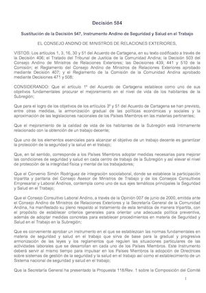Decision 584 De La CAN