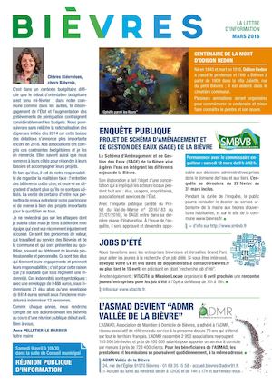 Bievres Lettre d'information Février 2016