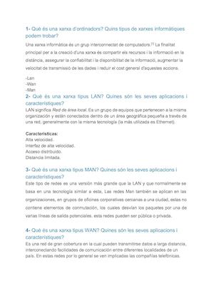 1 Què éS Una Xarxa D’ordinadors