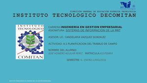 ACTIVIDAD 4.1.-PLANEACION DEL TRABAJO DE CAMPO