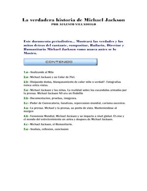 La Verdad Sobre Michael Jackson