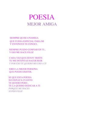 Poesia Mejor Amiga