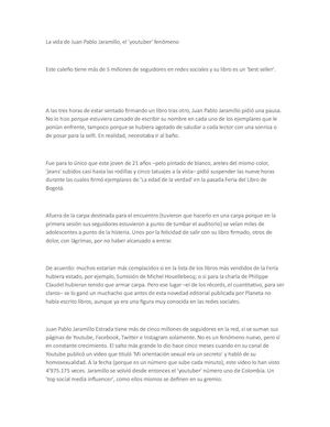 La Vida De Juan Pablo Jaramillo
