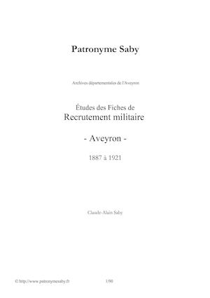 Fiches recrutement  Aveyron