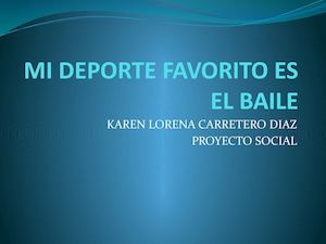 Mi Deporte Favorito Es El Baile