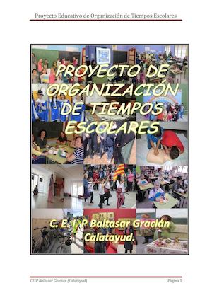 PROYECTO E. ORGANIZACIÓN TIEMPOS ESCOLARES BALTASAR GRACIAN