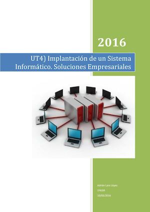 Ut4)Implantación de un Sistema Informático.Soluciones Empresariales