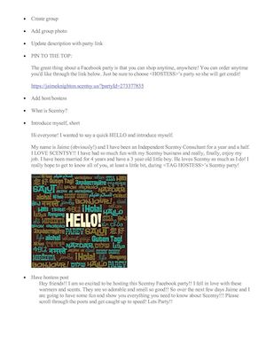FACEBOOK PARTY FLOWSHEET