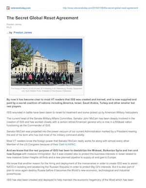 Veteranstoday Com The Secret Global Reset Agreement