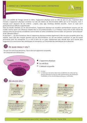 Fiche pratique - L'impact de l'apparence physique dans l'entreprise