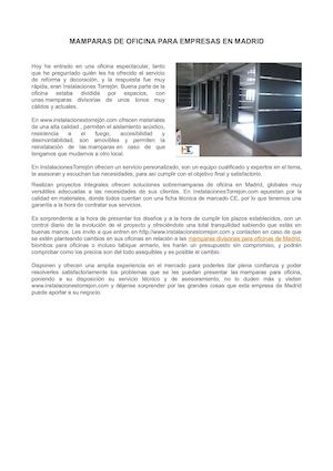 Mamparas De Oficina Para Empresas En Madrid