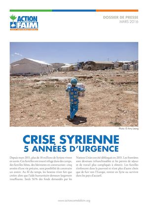 Dossier de presse / Crise syrienne : Cinq années d’urgence
