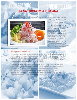 La Gastronomia Peruana