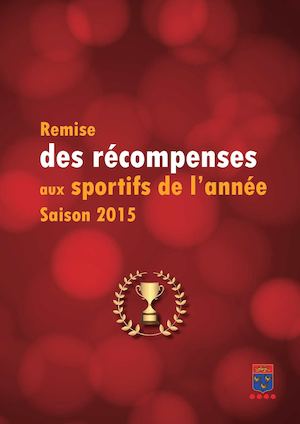 Plaquette récompenses des sportifs saison 2015