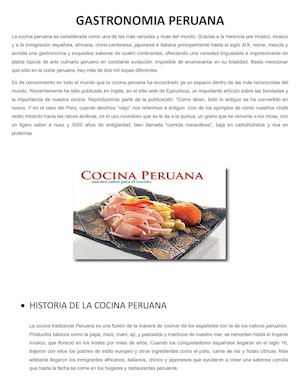 Gastronomia Peruana