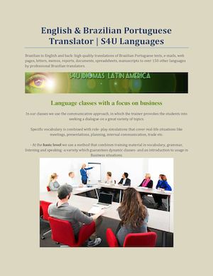 English & Brazilian Portuguese Translator | S4U Languages