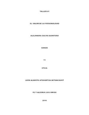 El Valor De La Personalidad Aleja