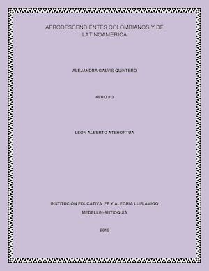 Afrodescendientes Aleja