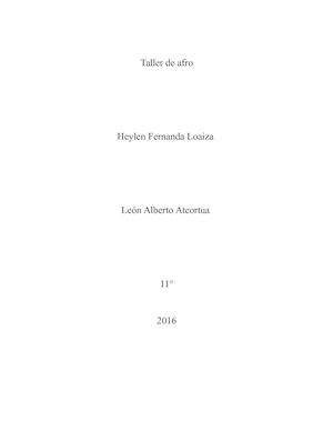 Taller De Afro
