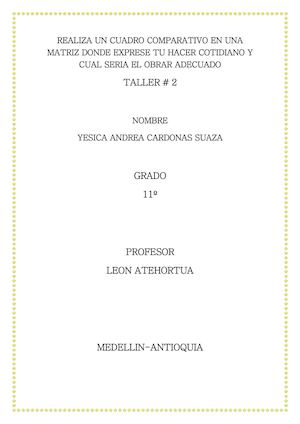 Cuadro Comparativo Taller # 2 Yesica