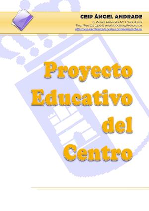 Proyecto Educativo Del Centro Ceip Ángel Andrade